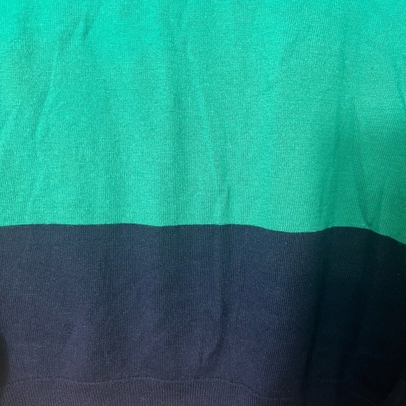 jcp Cashmere Blend Color Block V Neck Sweater Large Preppy Academia Y2K Vintage - Picture 4 of 8